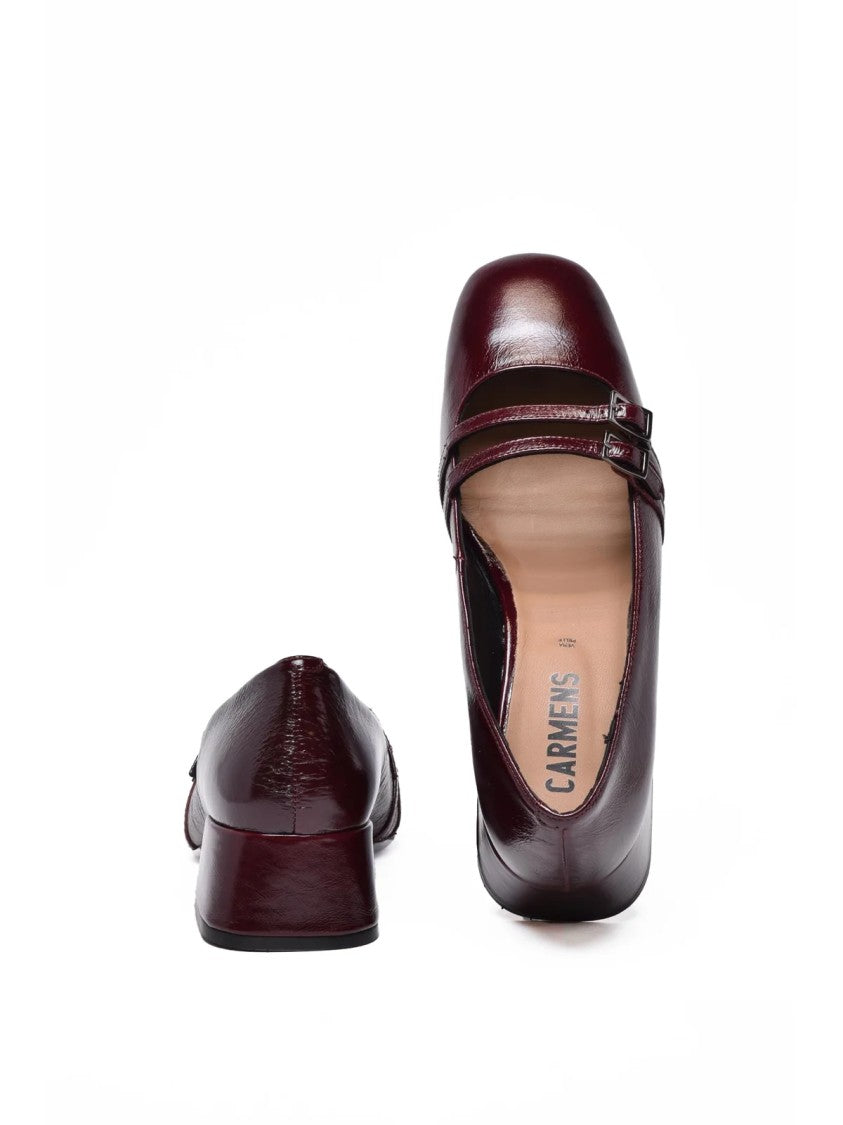 Carmens Red Leather Pointed Pumps