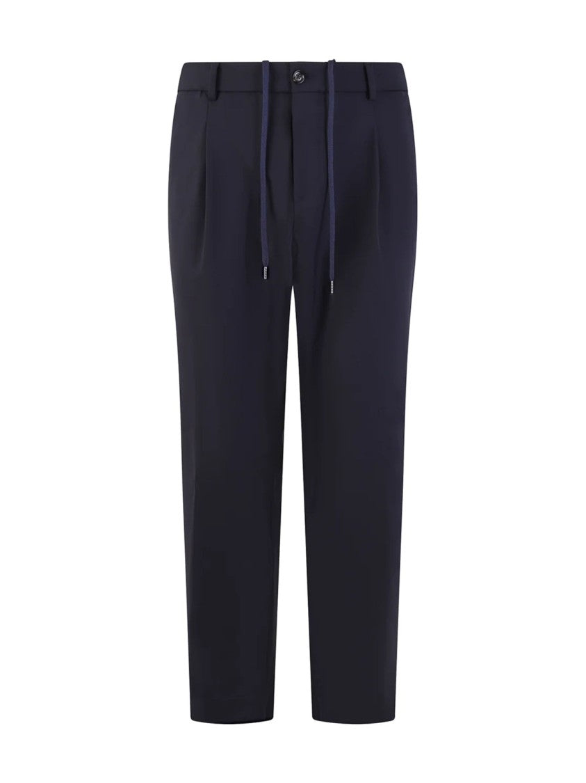 Be Able Cropped Pleated Drawstring Pants