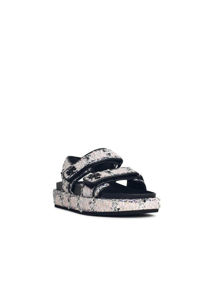 Tory Burch Kira' Leather And Fabric Sports Sandals