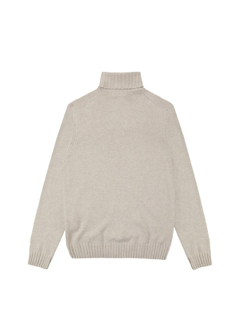Colmar Originals Sporty Grey Turtleneck Pullover With Ribbed Detailing