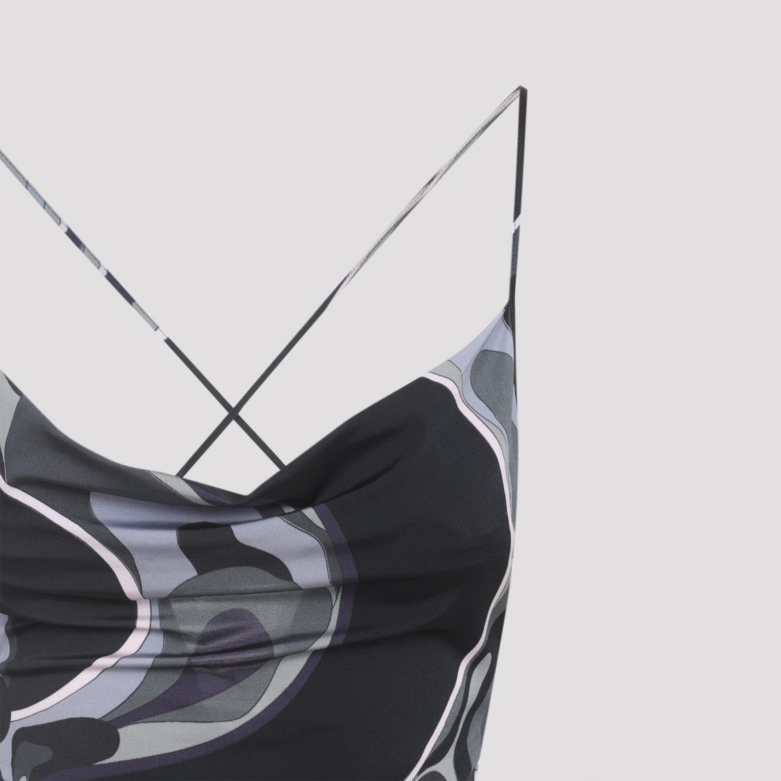 Pucci Black And Pink Viscose Mini Dress