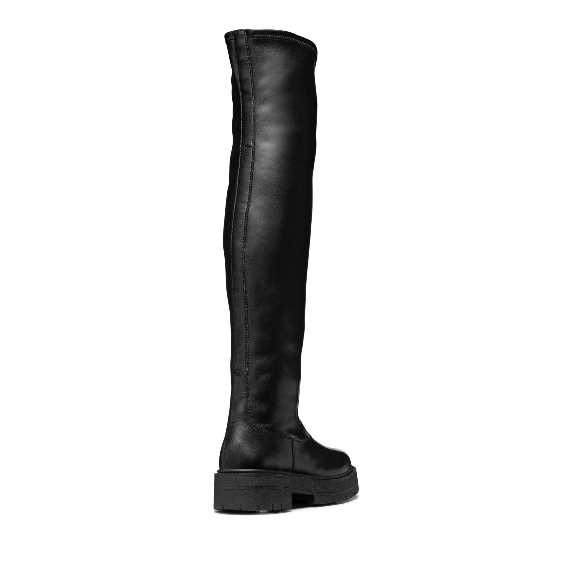 Geox Black Spherica Ec7 Sleek Tall Chunky Sole Boots