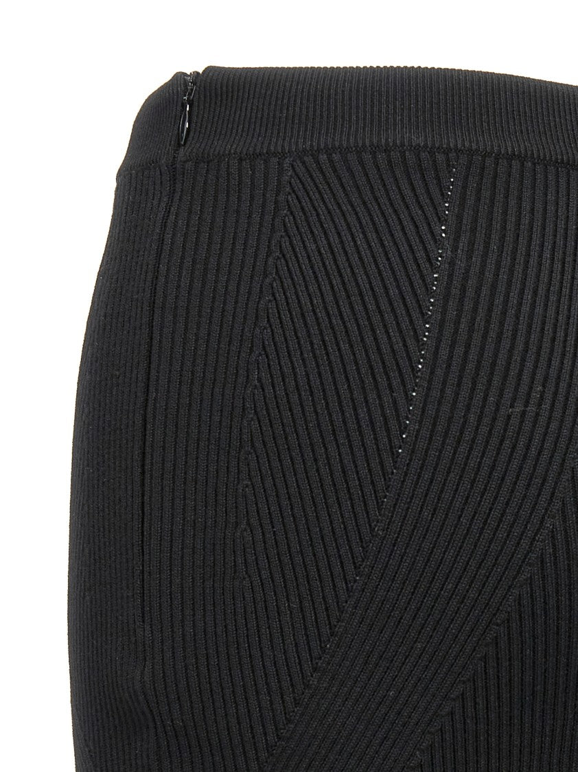 Mcqueen Ribbed Midi Skirt