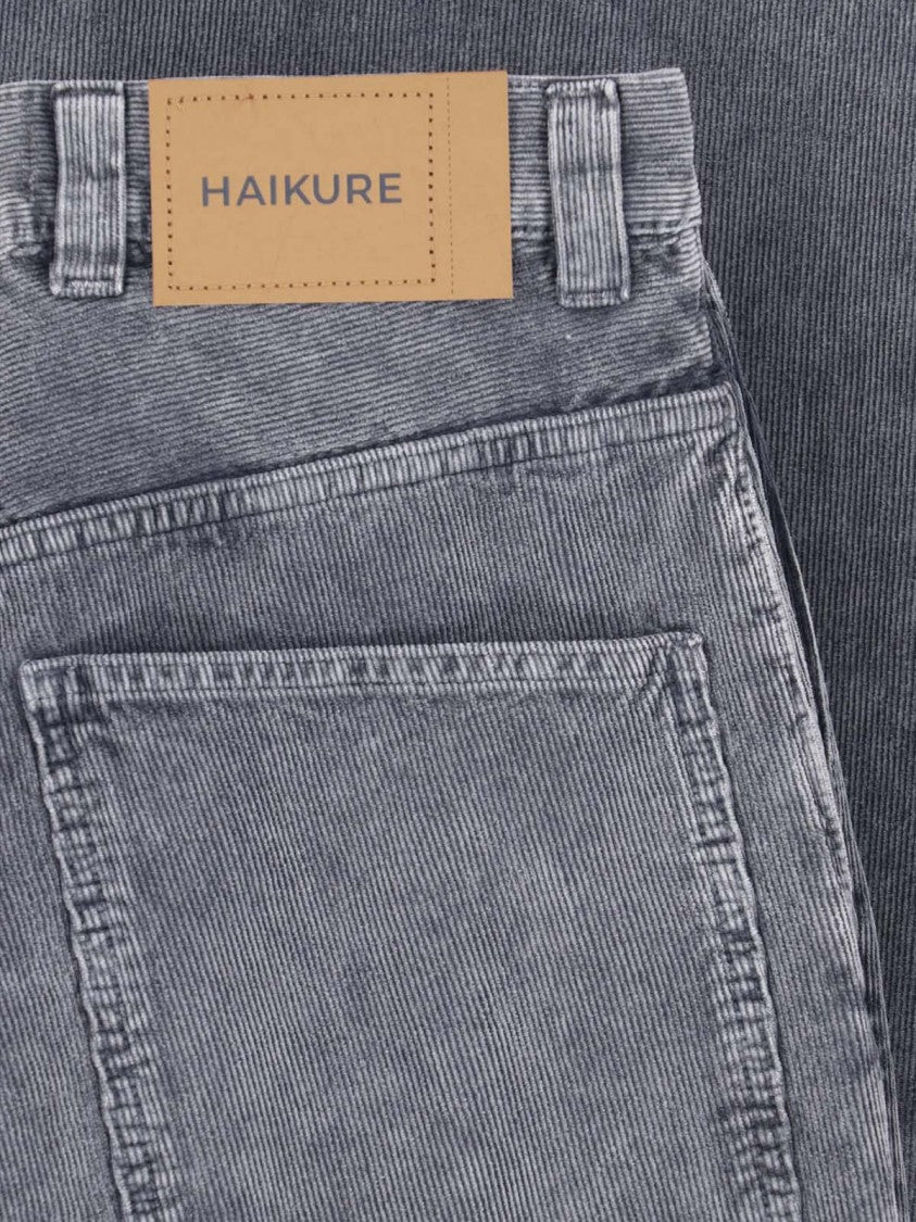 Haikure Grey Sibilla Velvet Pier Wide-Leg Pants