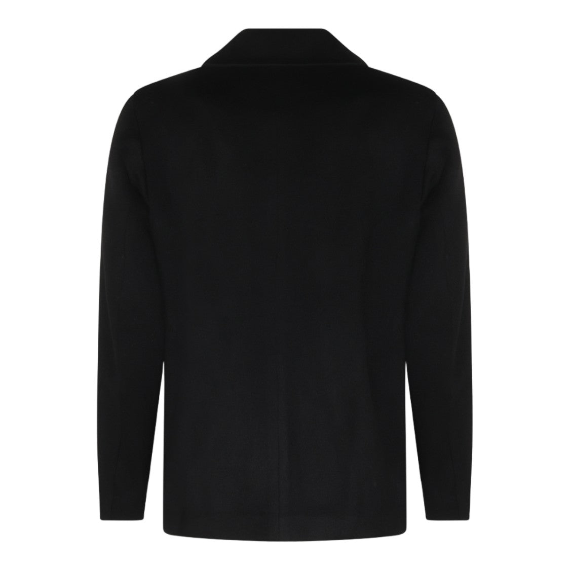Lardini Straight-Cut Black Jacket With Classic Collar