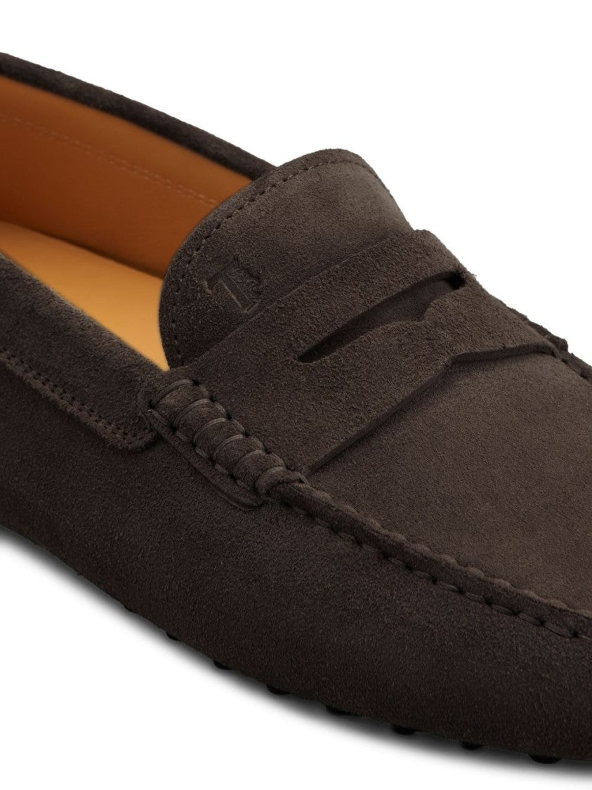 Tod's Moccasin-Inspired Calfskin Suede Loafers