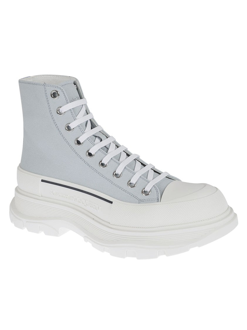 Alexander Mcqueen High-Top Sneakers In Smooth Calf Leather