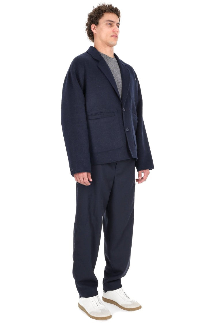Kenzo Cropped Wool-Alpaca Work Jacket