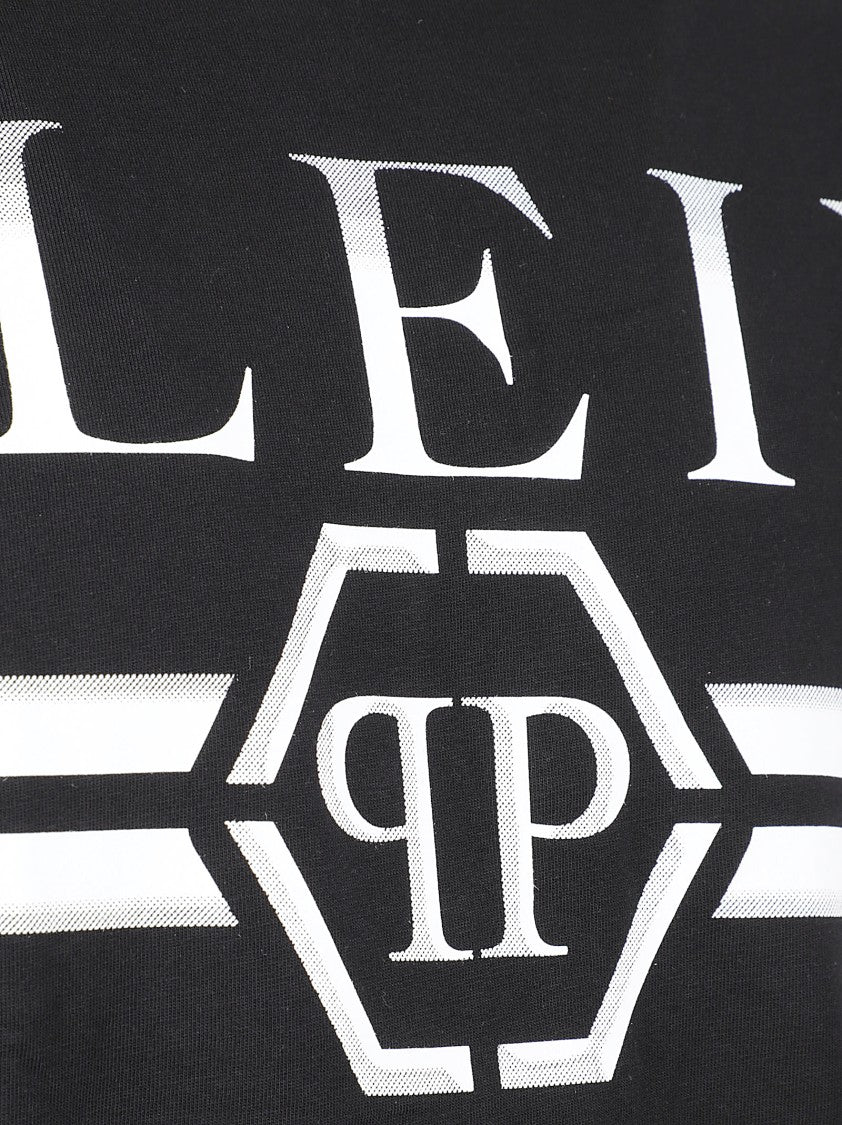 Philipp Plein Black Short-Sleeve T-Shirt With Bold Graphic Print
