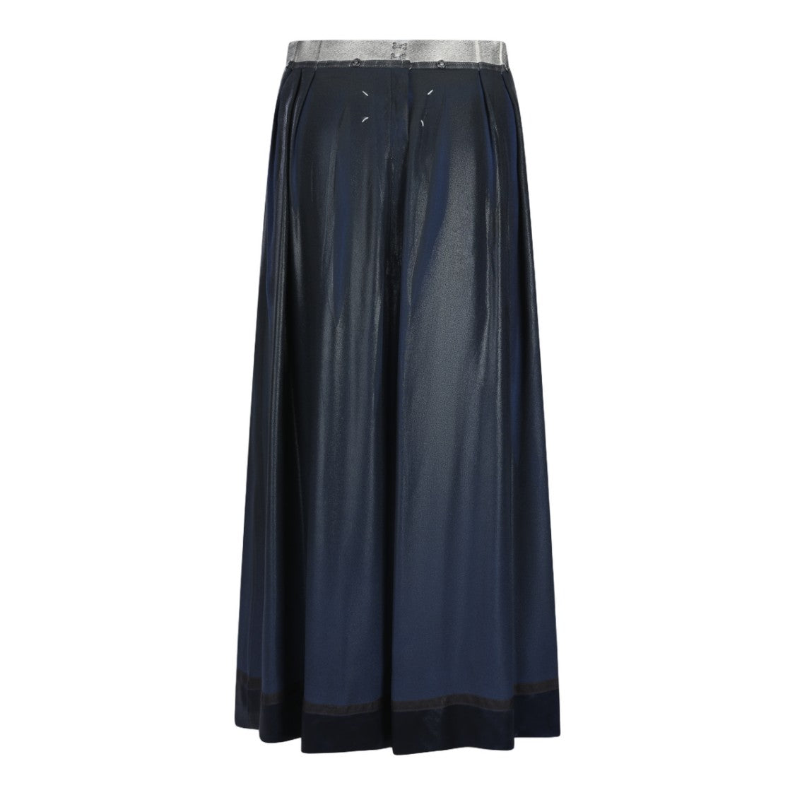 Maison Margiela High-Waisted Black Skirt With Textured Waistband