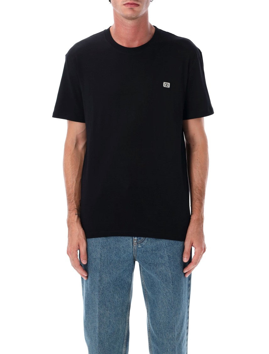 Valentino Garavani Cotton T-Shirt With Vlogo Patch