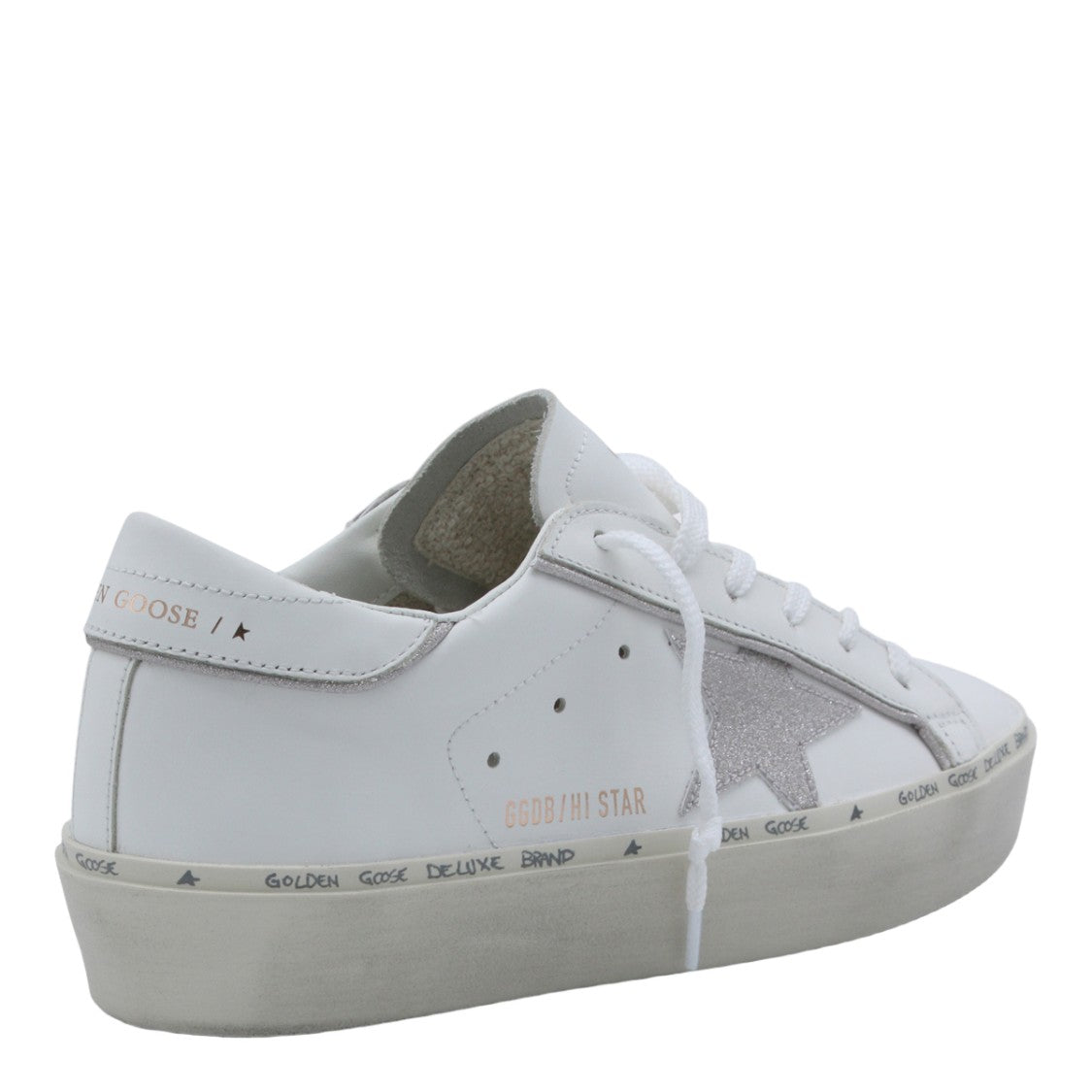 Golden Goose White Leather Low-Top Sneakers