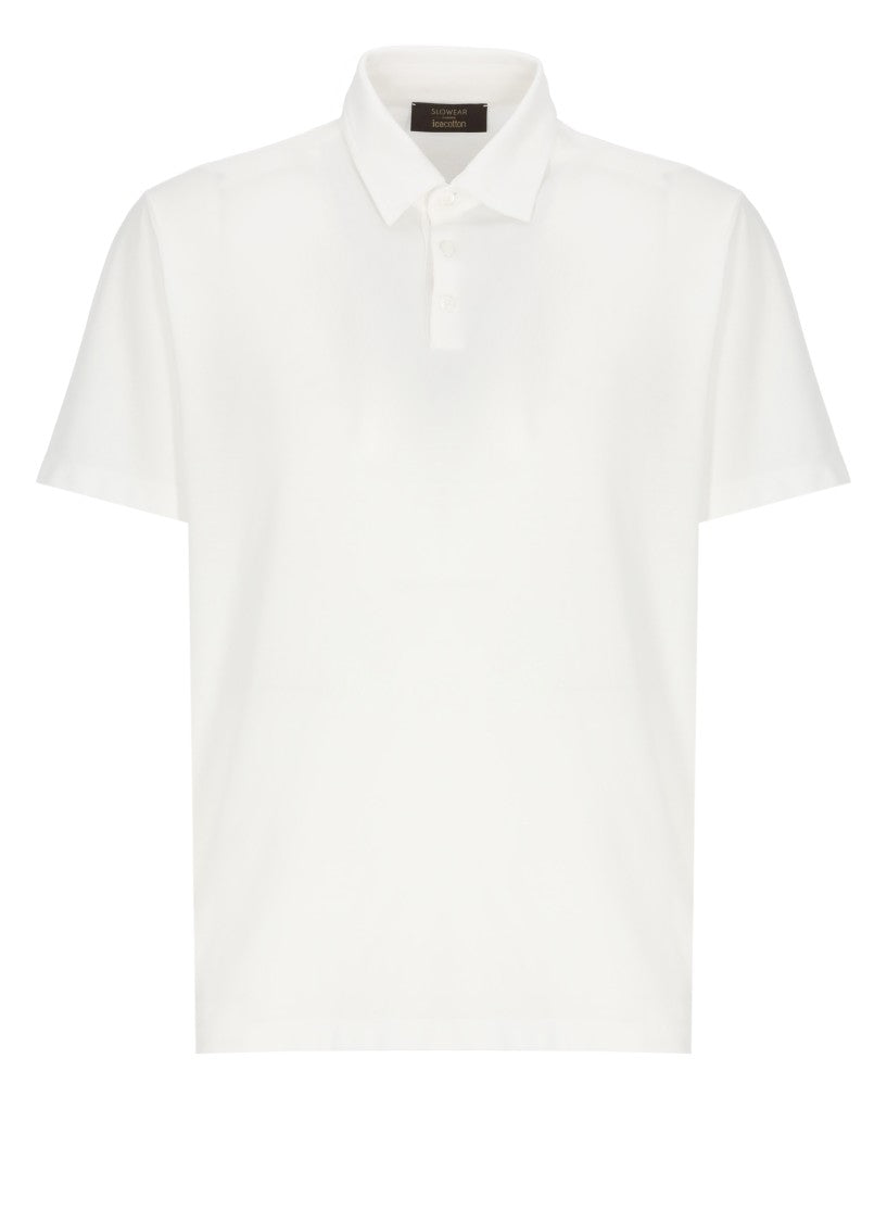 Zanone White Cotton Polo Shirt
