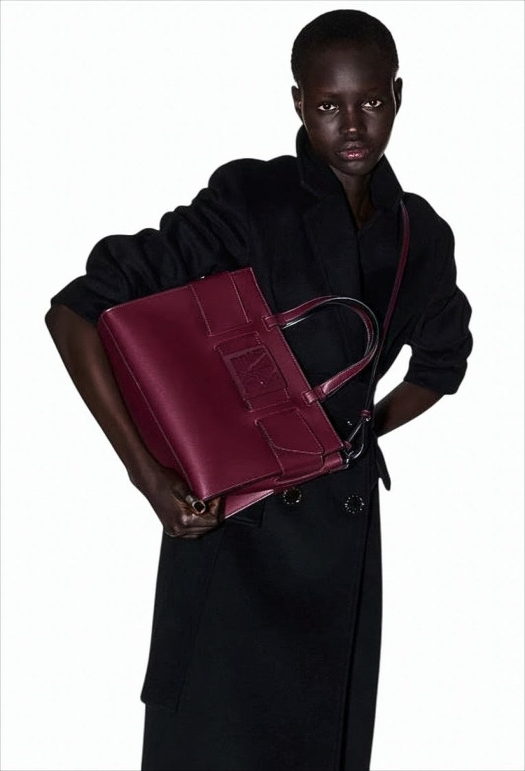 Armani Exchange Structured Shoulder Bag With Square Logo Buckle