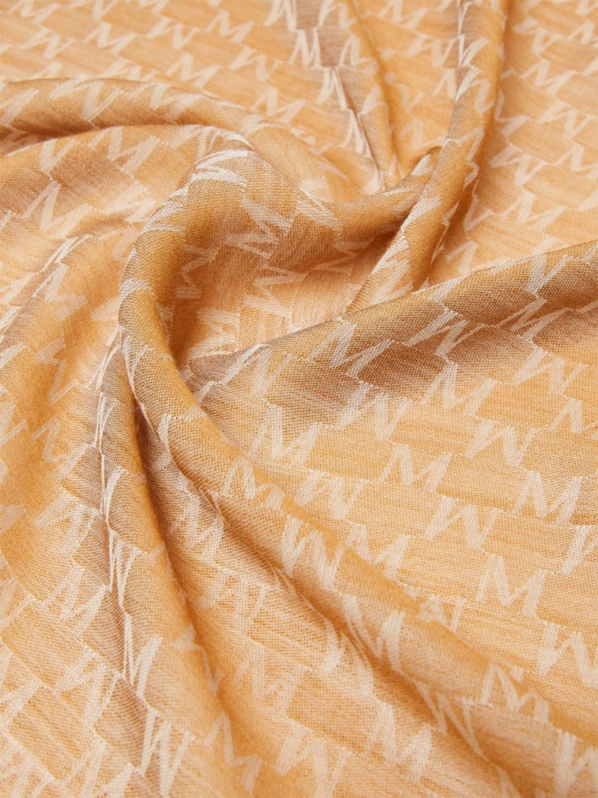Max Mara Interlocking M Pattern Fringe Scarf