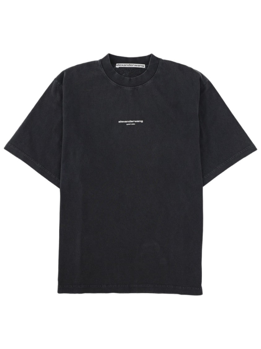 Alexander Wang Relaxed Fit Logo Short-Sleeve Cotton T-Shirt