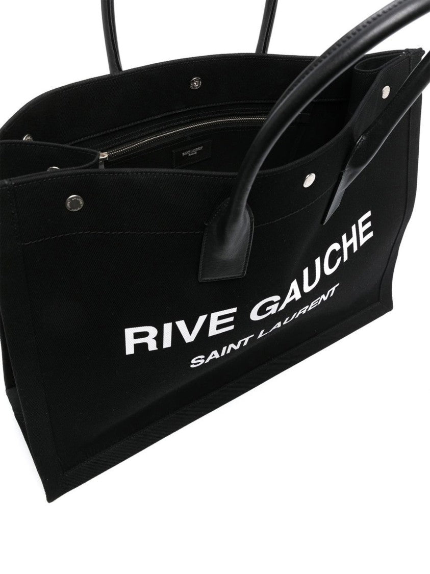 Saint Laurent Black Tote Rectangular Leather Tote