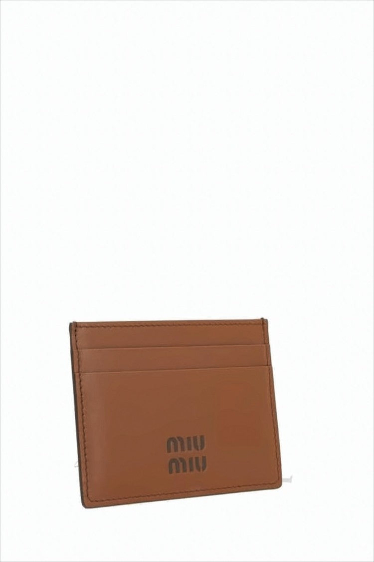 Miu Miu Rectangular Calf Leather Card Wallet