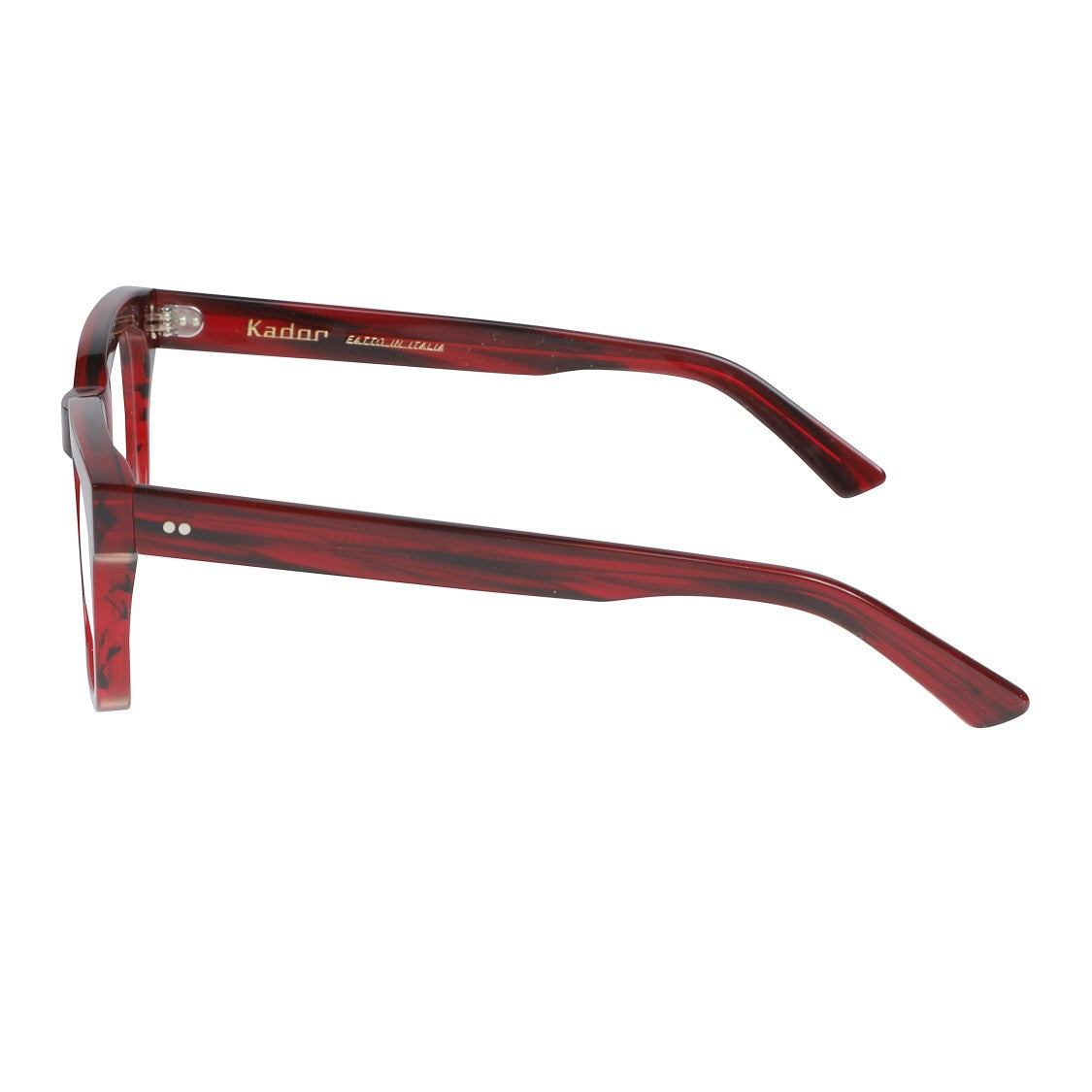 Kador Truman Translucent Deep Red Tortoiseshell Square Frame Eyeglasses