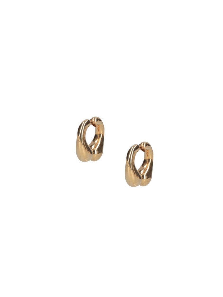 Panconesi "P Helix" Earrings In Gold-Plated Silver, Sculptural Design.