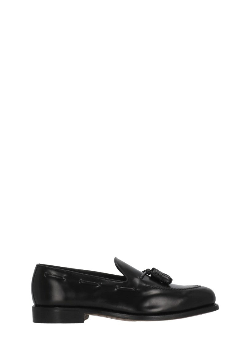 Berwick 1707 Black Tassels Polished Leather Loafers
