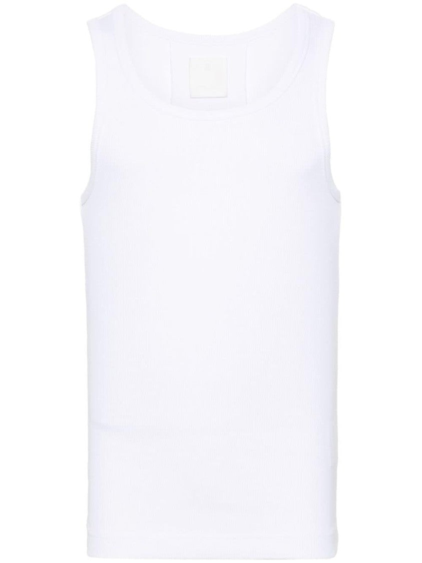 Givenchy Fine Ribbed Stretch-Cotton Sleeveless T-Shirt