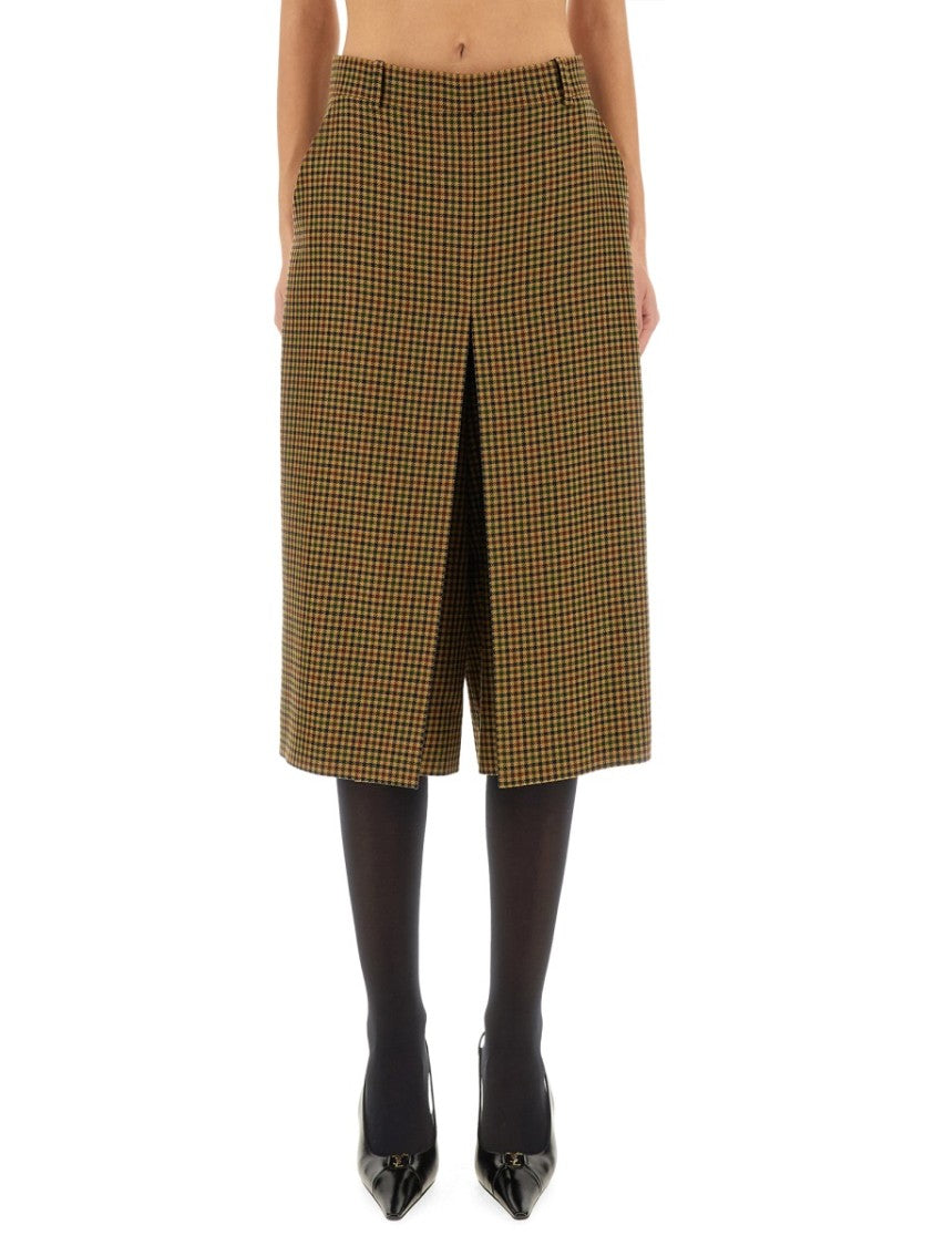 Saint Laurent Knee-Length Wool Pants Skirt