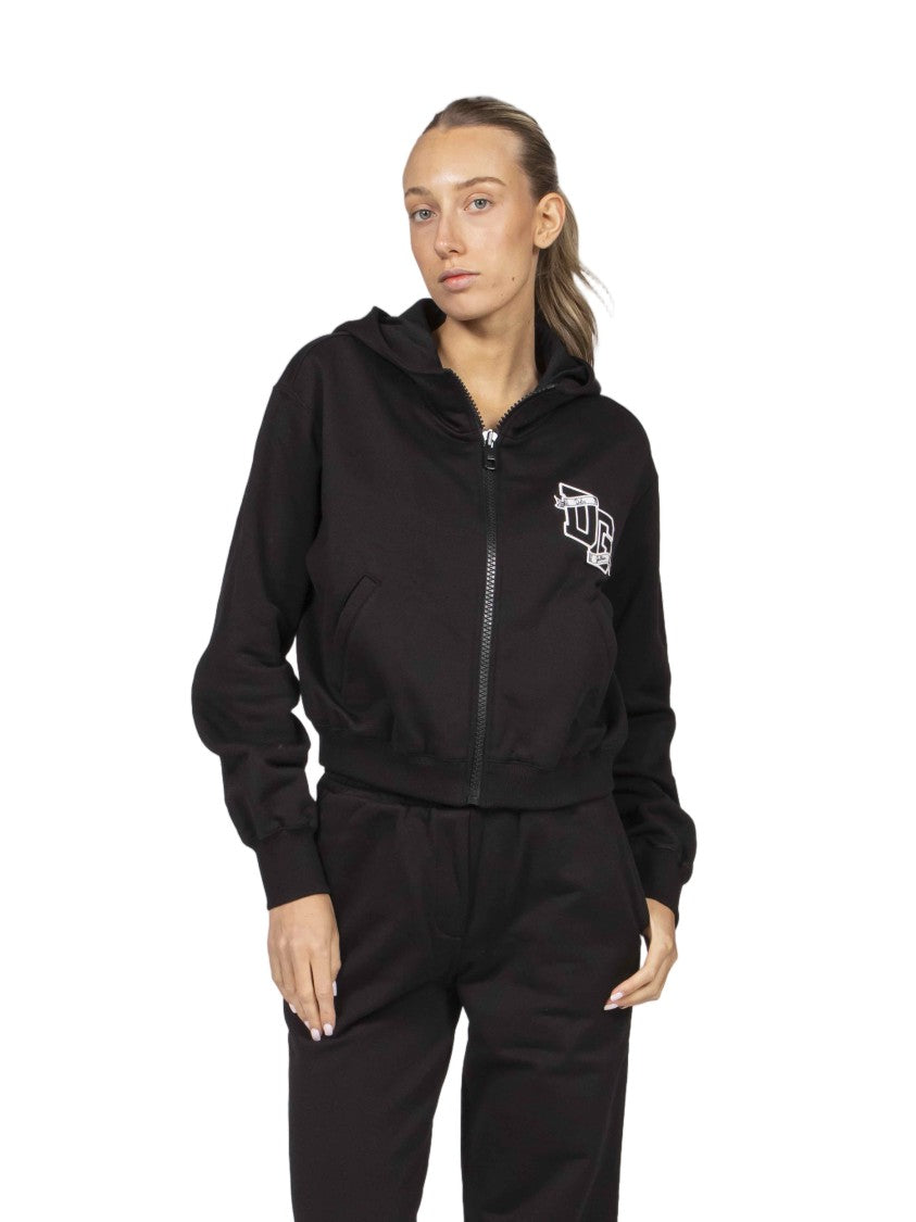 Dolce & Gabbana Cropped Zip-Up Hoodie