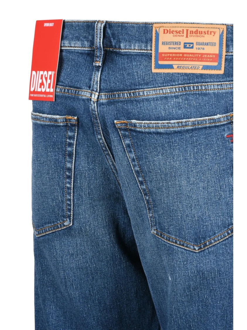 Diesel Blue Cotton-Blend D-Fining Jeans