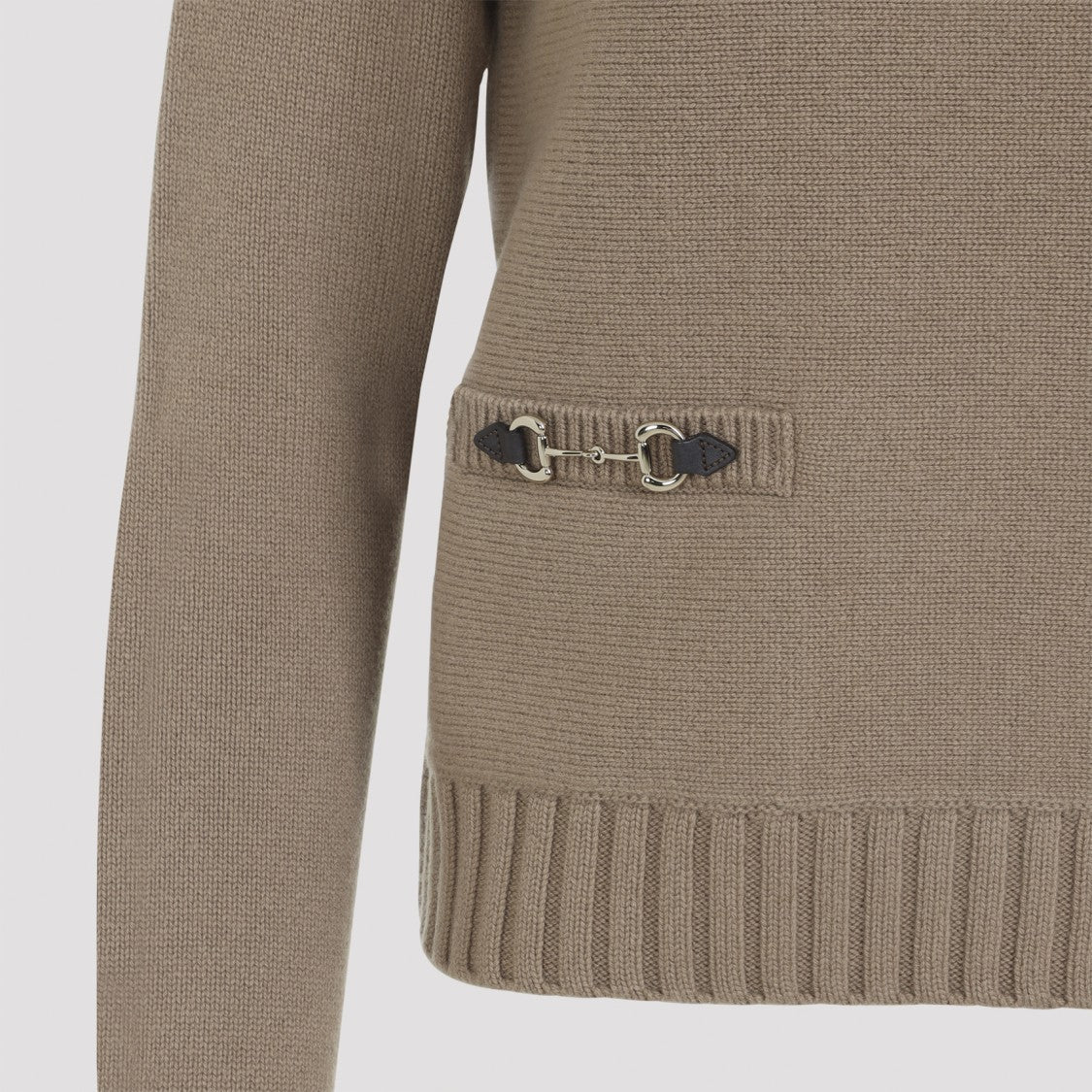 Gucci Crew Neck Knitted Sweater With Decorative Accents