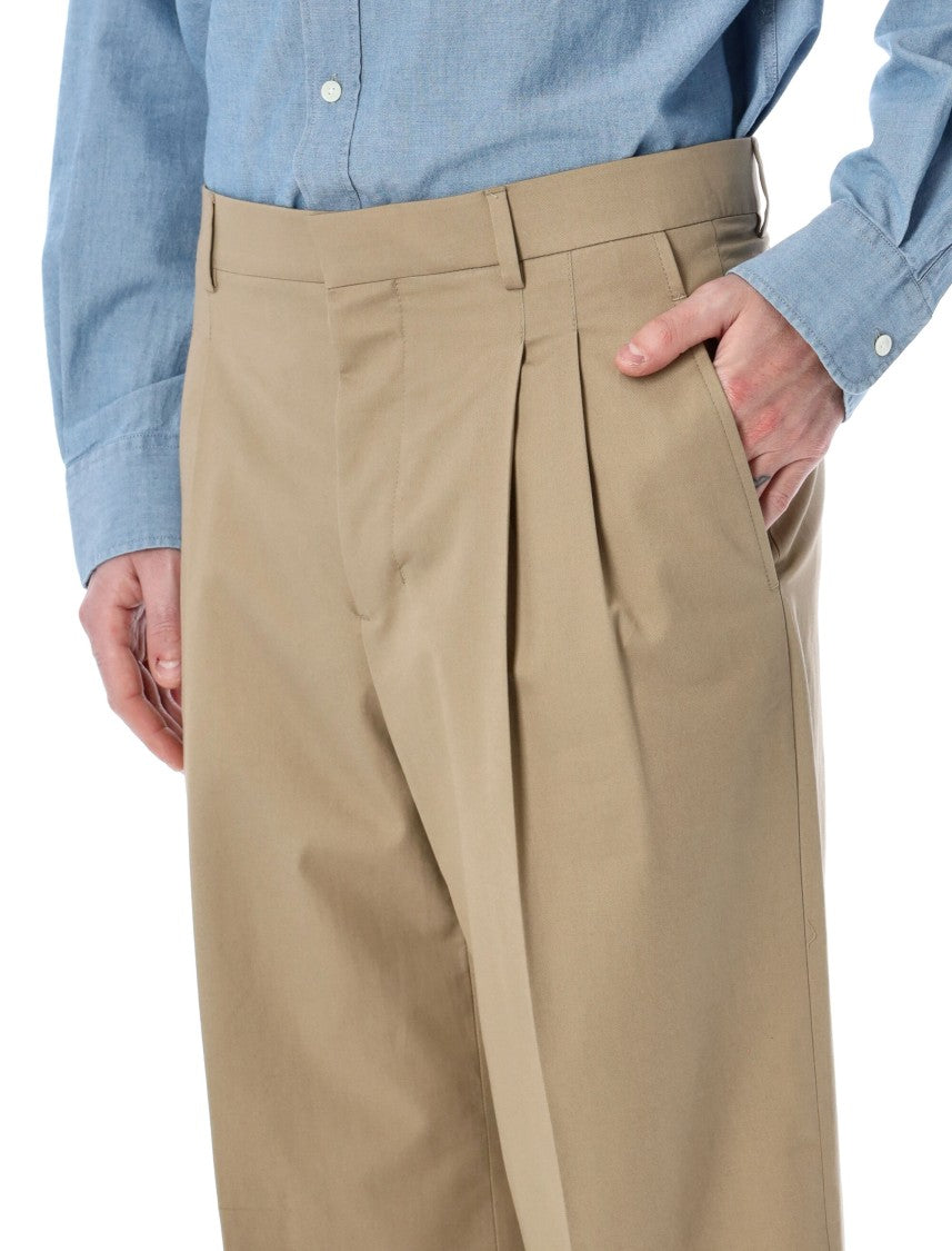 Ami Paris Low Waisted Double Pleat Loose Trousers