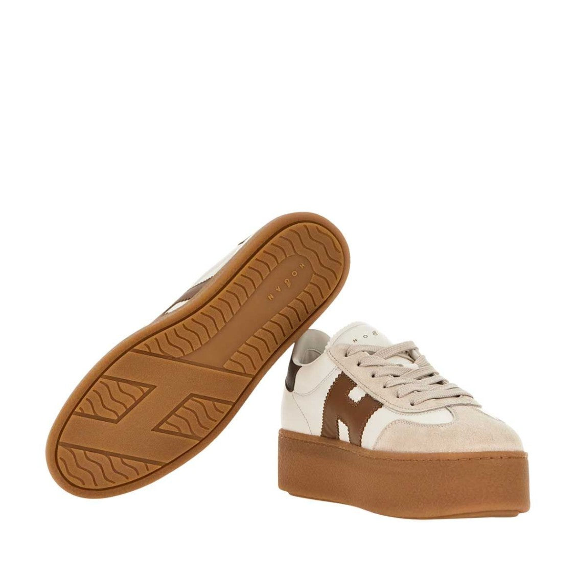 Hogan Elegant Lace-Up Sneakers With Suede Overlays