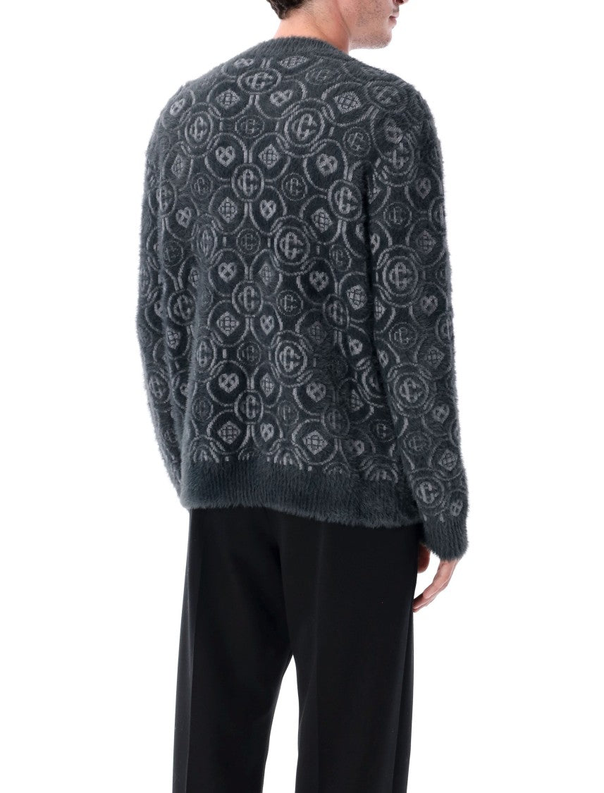 Casablanca Fluffy Monogram Cardigan