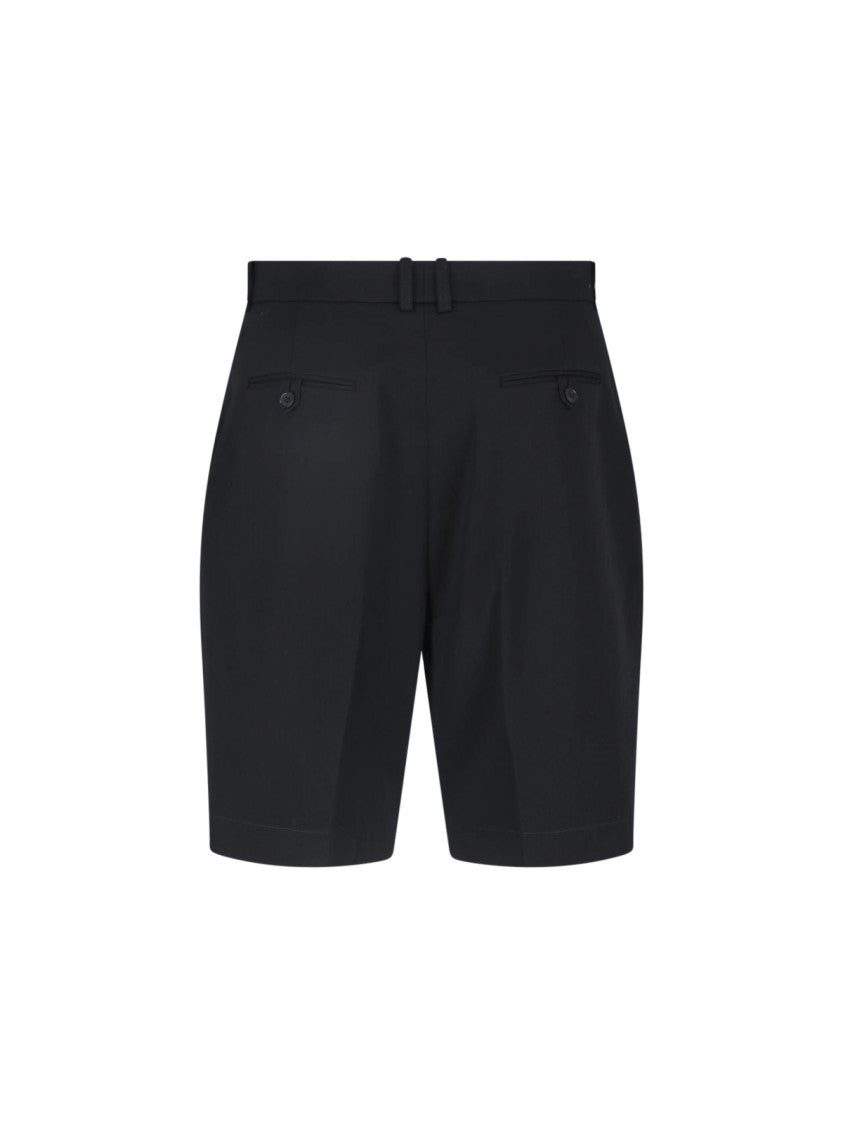 Saint Laurent Black Wool Tailored Shorts