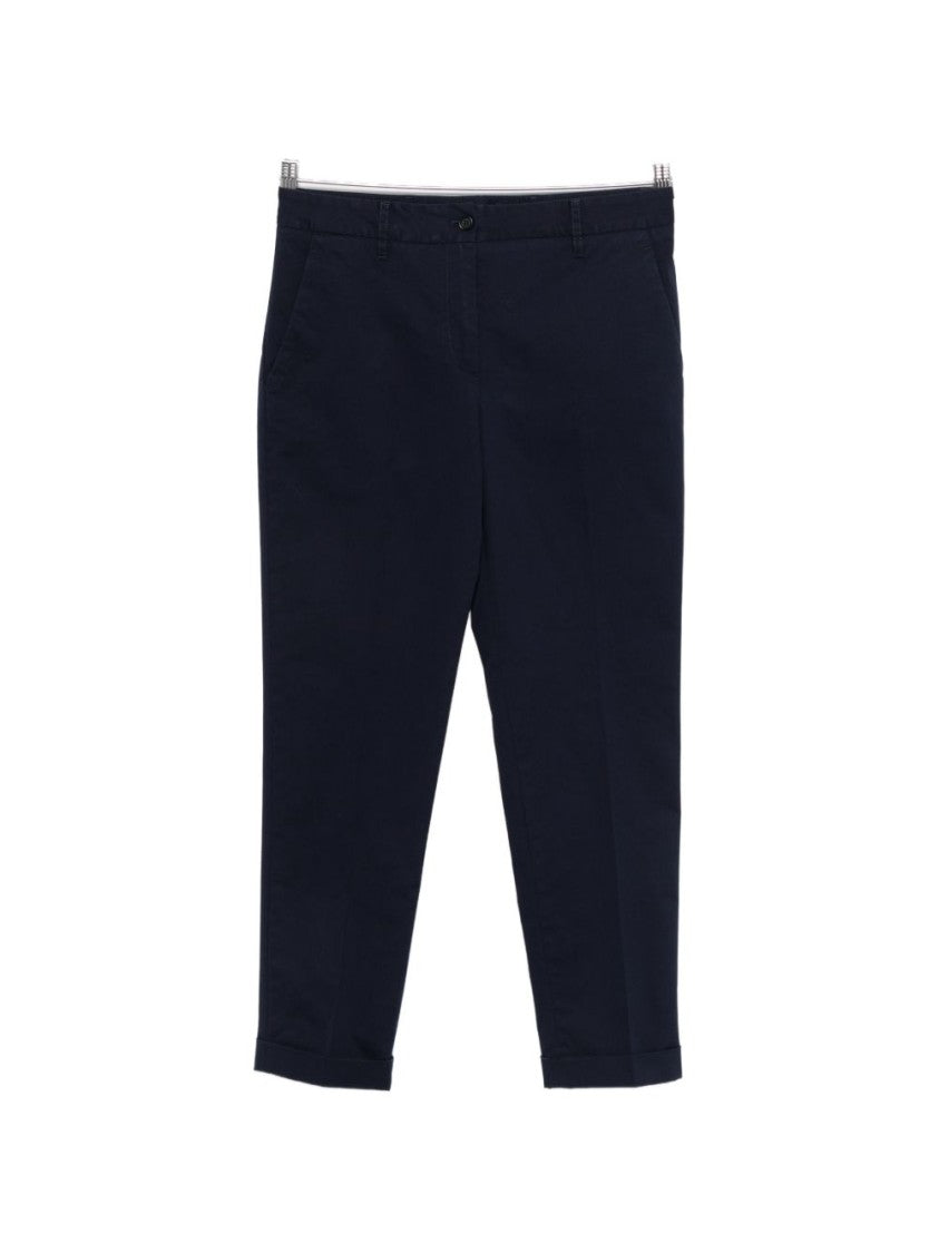 Aspesi Tailored Blue Trousers With Straight Leg And Comfortable Fit
