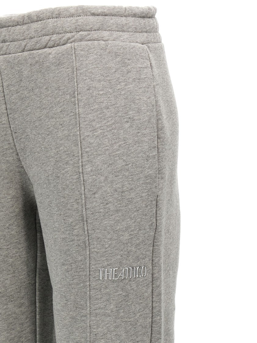 The Attico Embossed Logo Joggers In Soft American Fleece