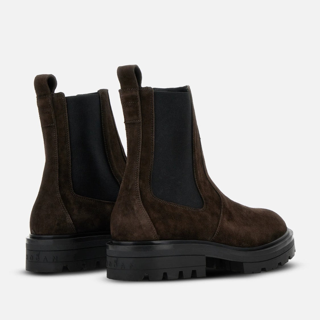 Hogan Palissandro Brown Suede Ankle Boots