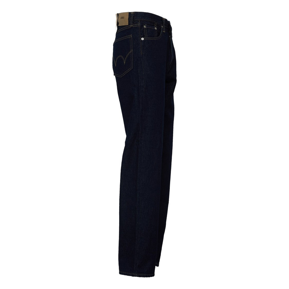Edwin Loose Fit Denim Pants With Five Pockets And Contrasting Embroidery