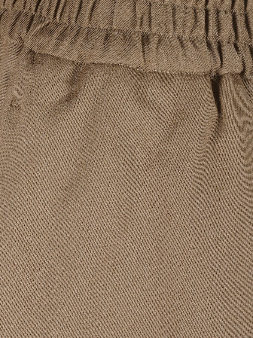 Golden Goose Mid-Calf Brown Skirt With Elastic Waistband
