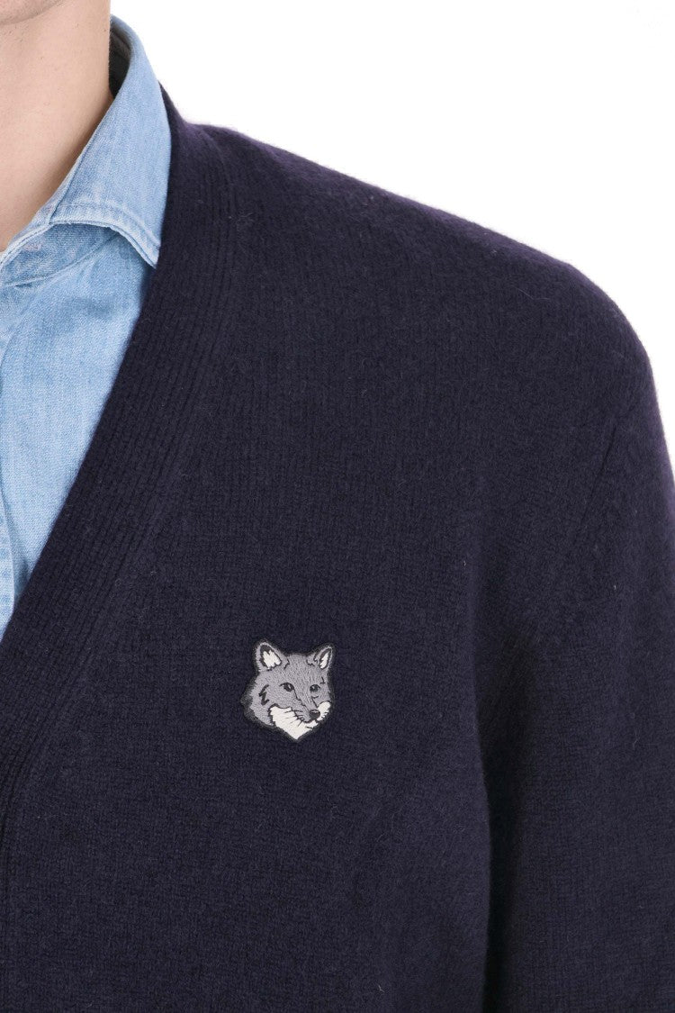 Maison Kitsuné Fox Comfort Fit Wool Cardigan
