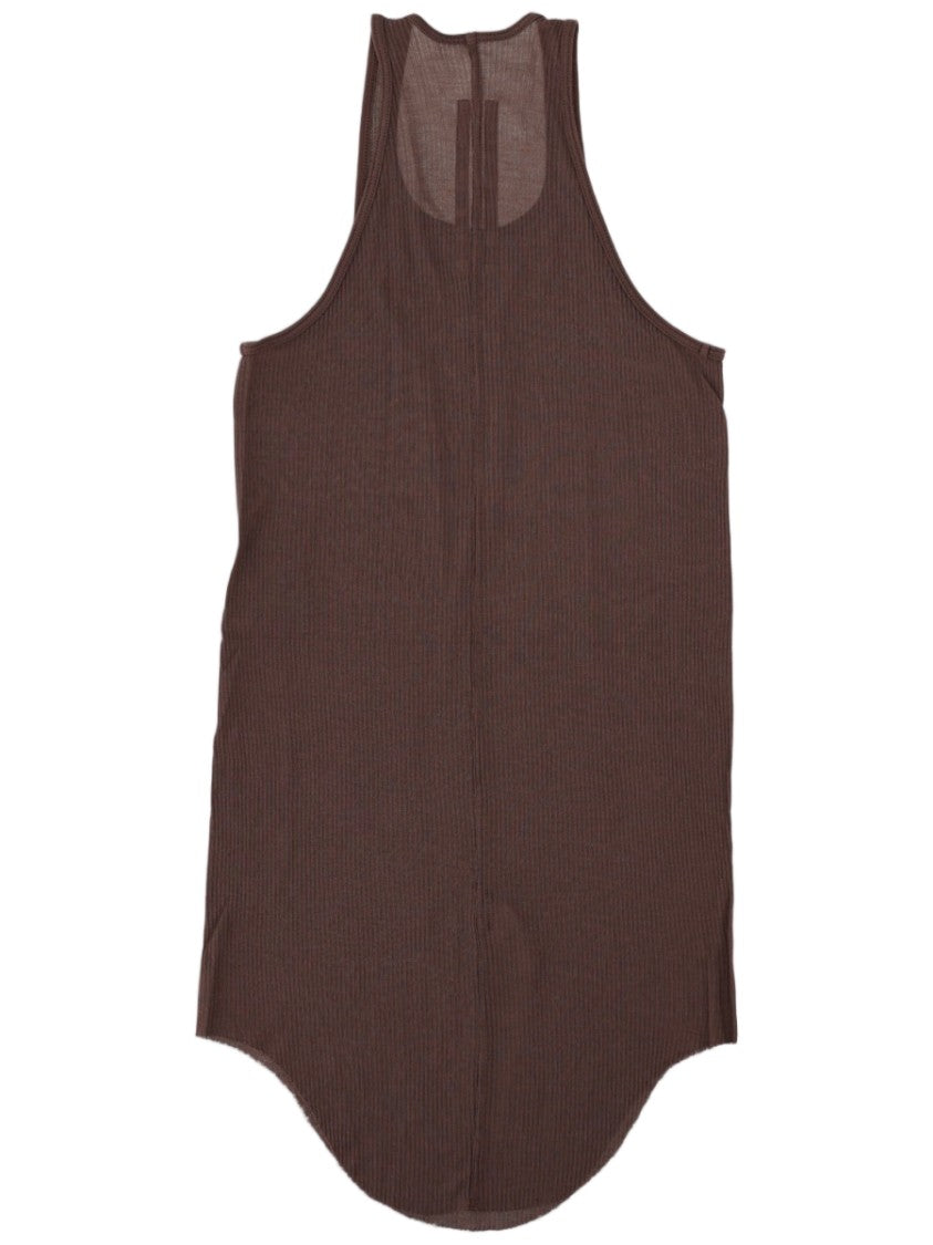 Rick Owens Basic Rib Scoop Neck Viscose-Blend Tank Top