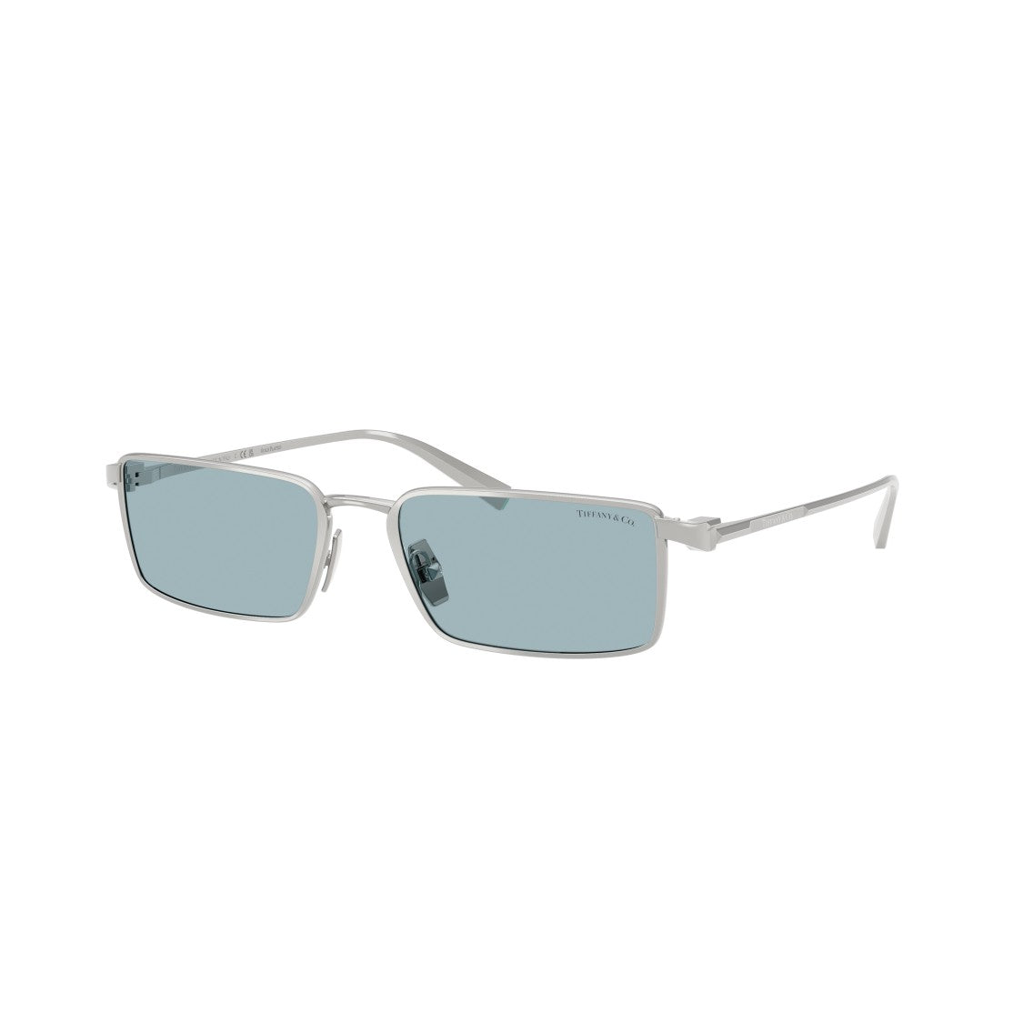 Tiffany & Co. Tf3121kb Sunglasses Rectangular Silver - Blue