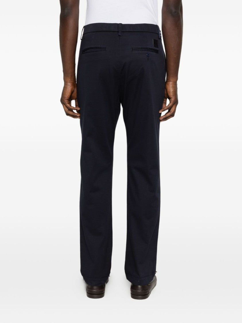 Jacob Cohen Classic Straight-Leg Pants With Blue Button Accents