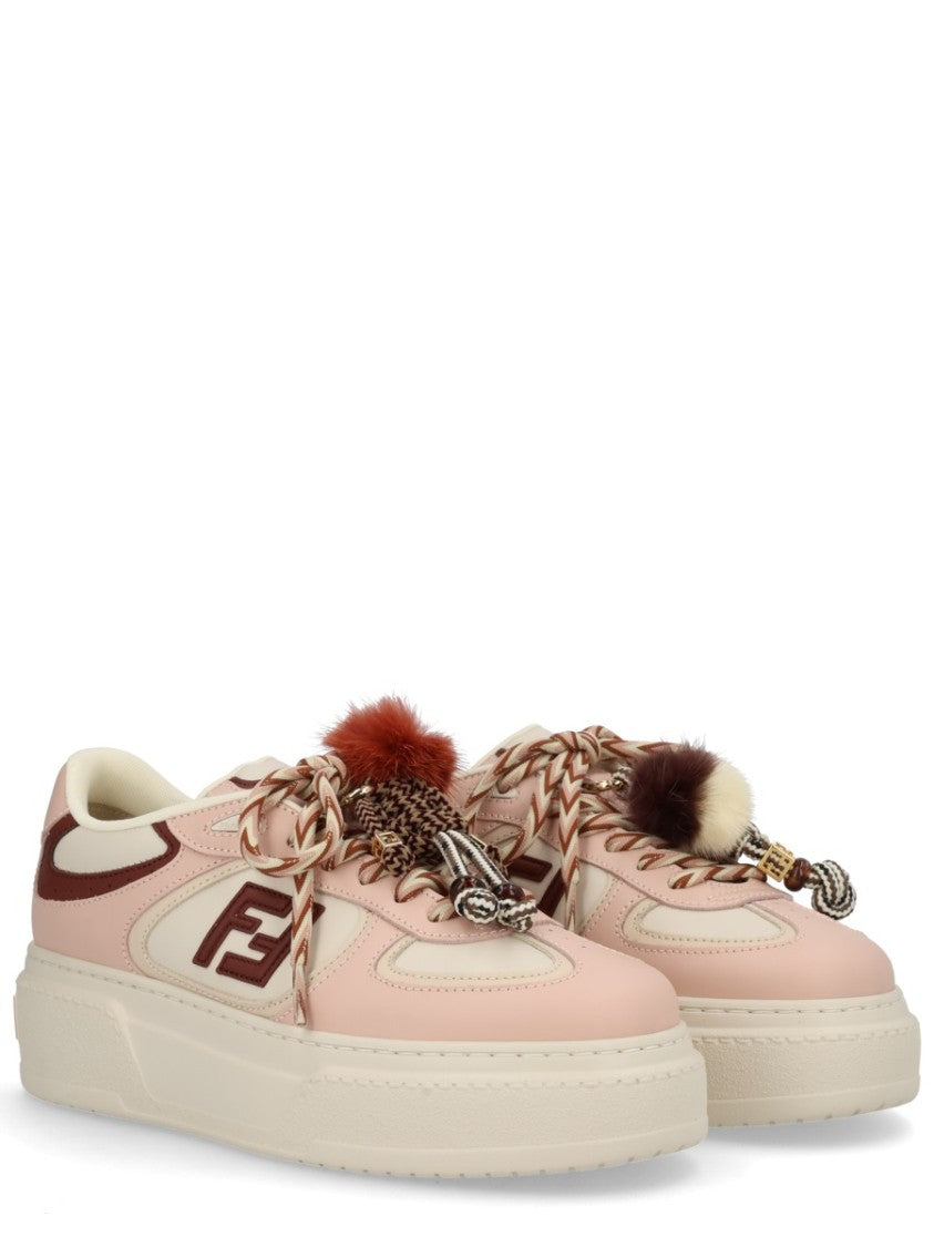 Fendi Pink Leather Fendi Match Sneakers