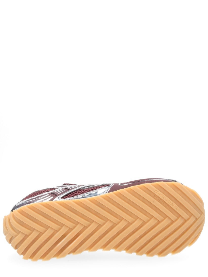 Bottega Veneta Orbit Burgundy Low-Profile Mesh Sneakers
