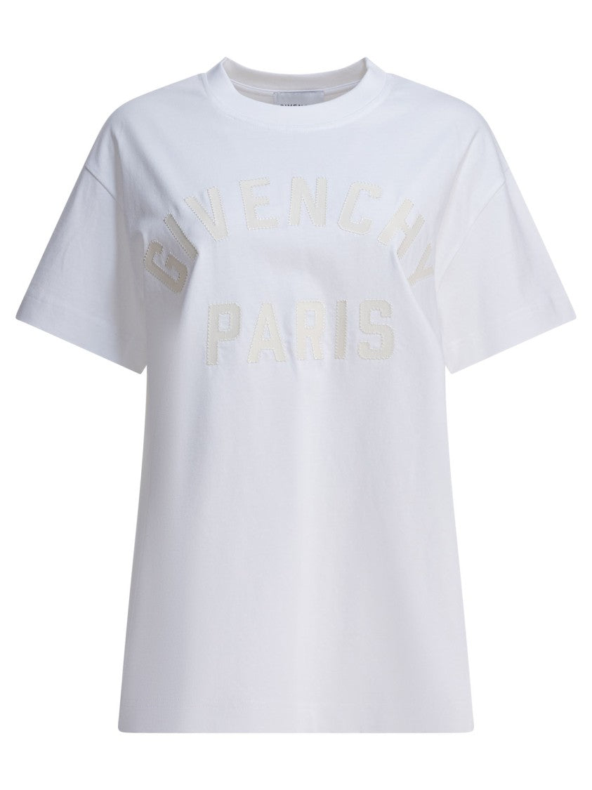 Givenchy Boxy-Fit Cotton T-Shirt With Embossed Paris Logo