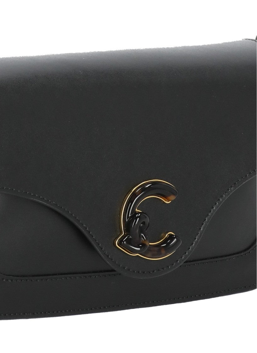 Coccinelle Sleek Medium Leather Handle Bag With Removable Shoulder Strap