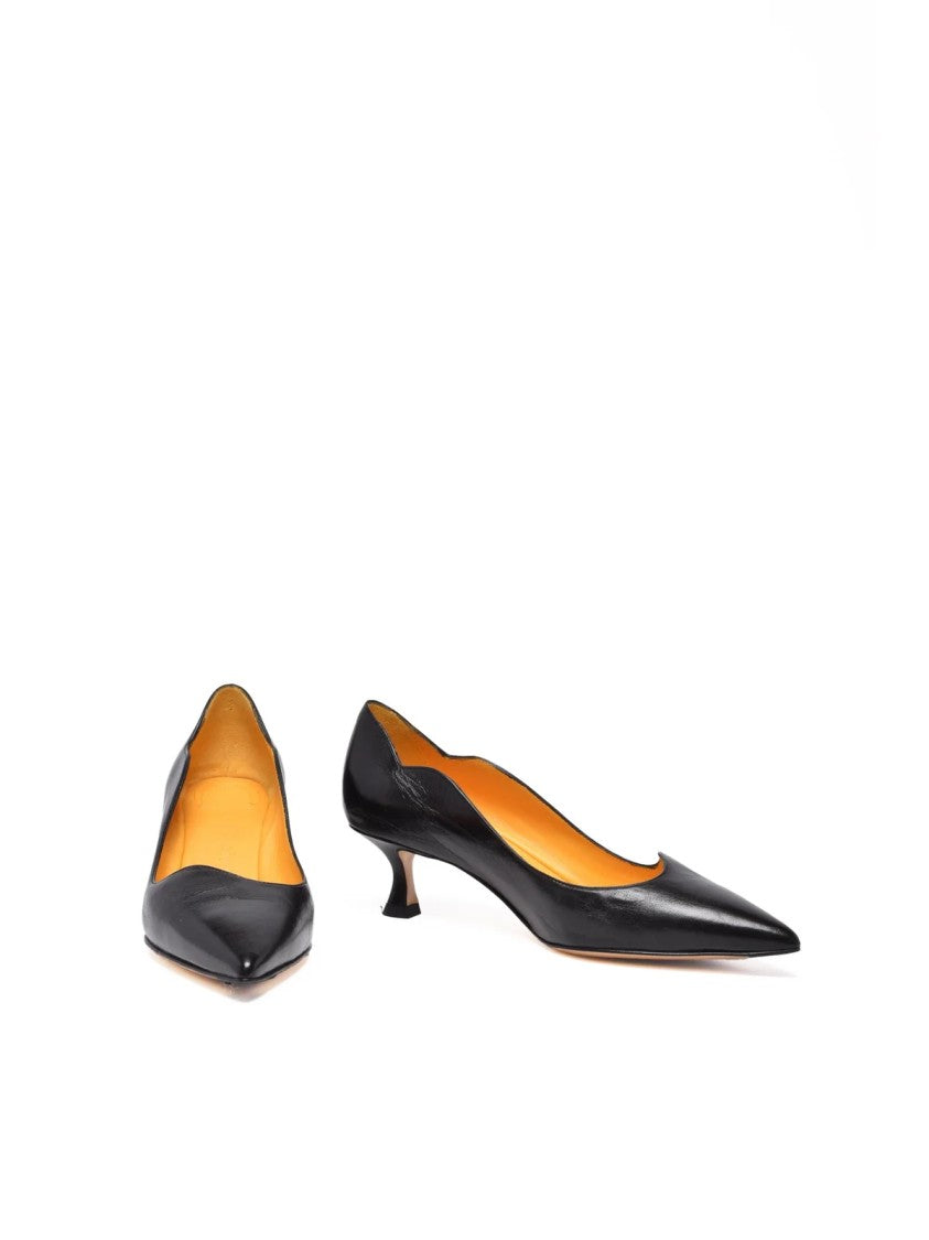 Mara Bini Black Leather Pumps