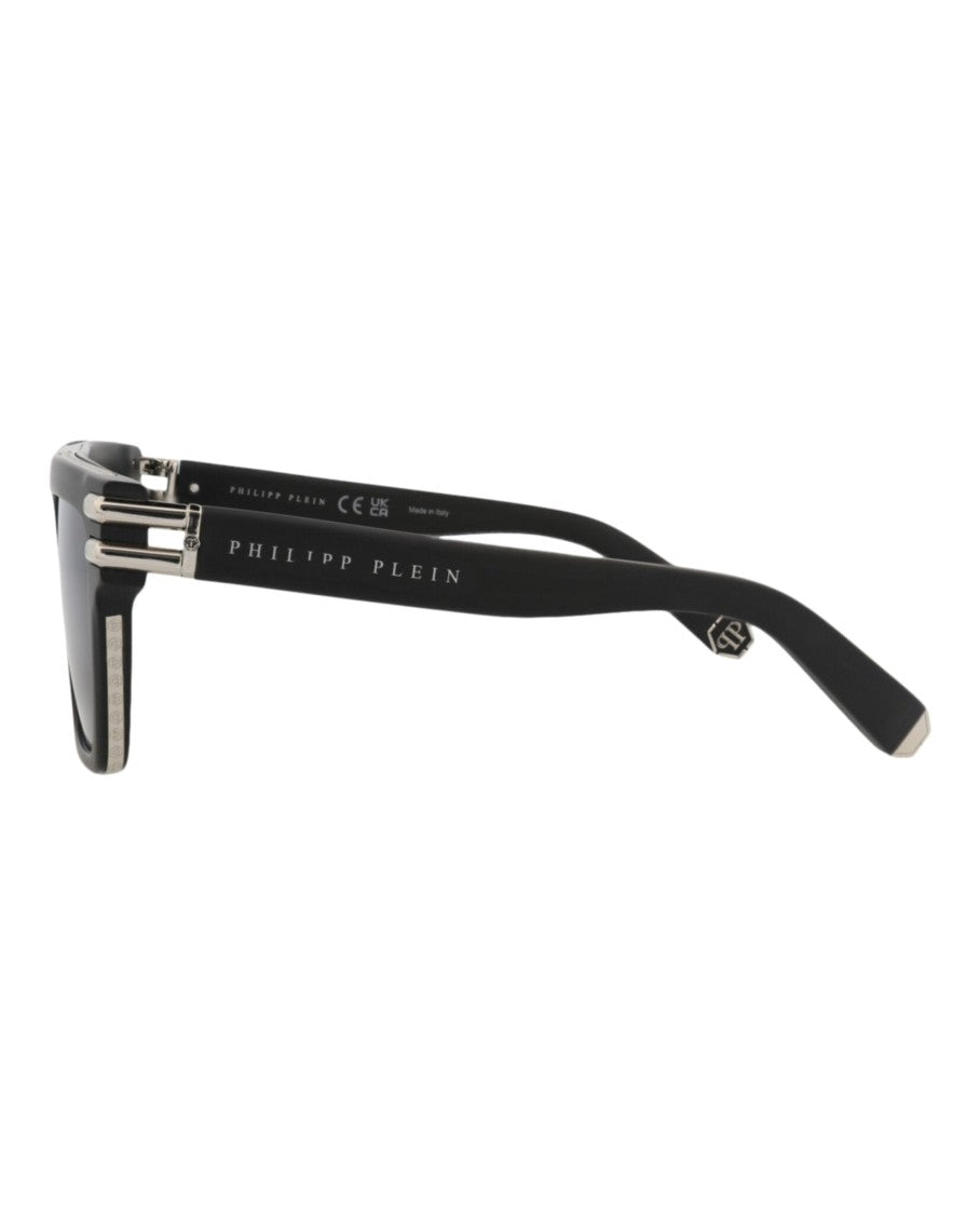 Philipp Plein Aviator-Frame Metal Sunglasses With Cutout Accent And Designer Case