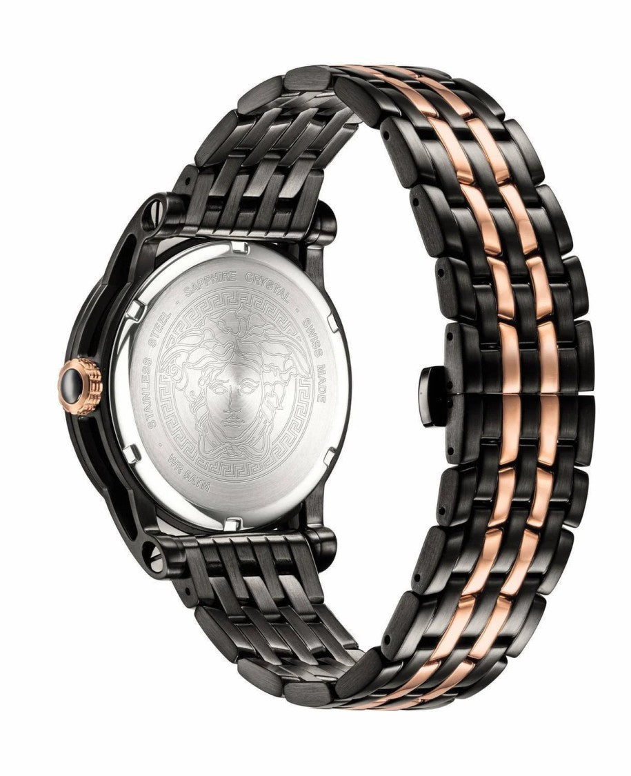 Versace Palazzo Empire 43Mm Watch With Rose Gold Medusa Emblem